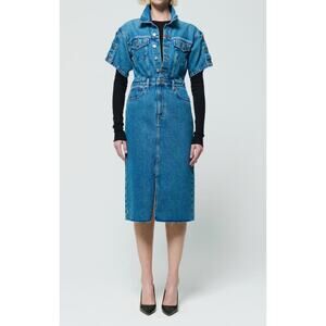 ÉTICA Camelia Trucker Denim Dress Size S